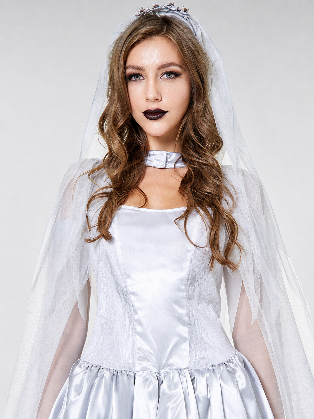 Vampire-Style Stage Costume with Veil