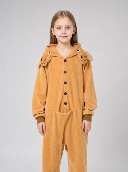 Kangaroo Hooded Costume Jumpsuit