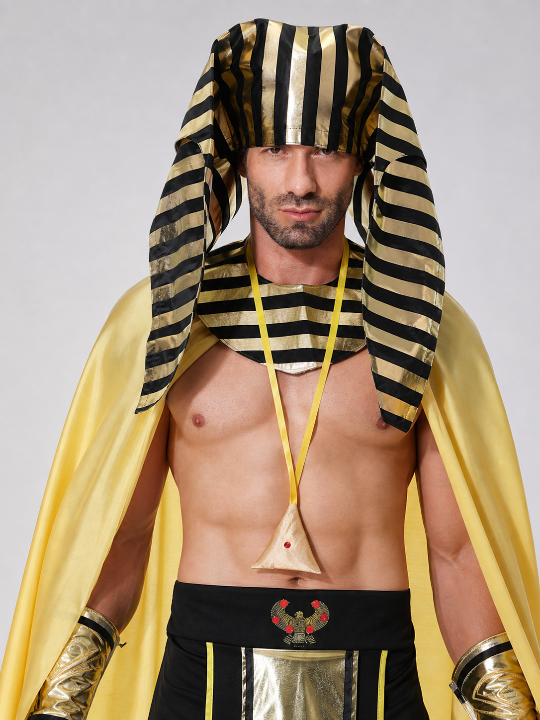Egyptian Pharaoh Costume with Cloak and Accessories