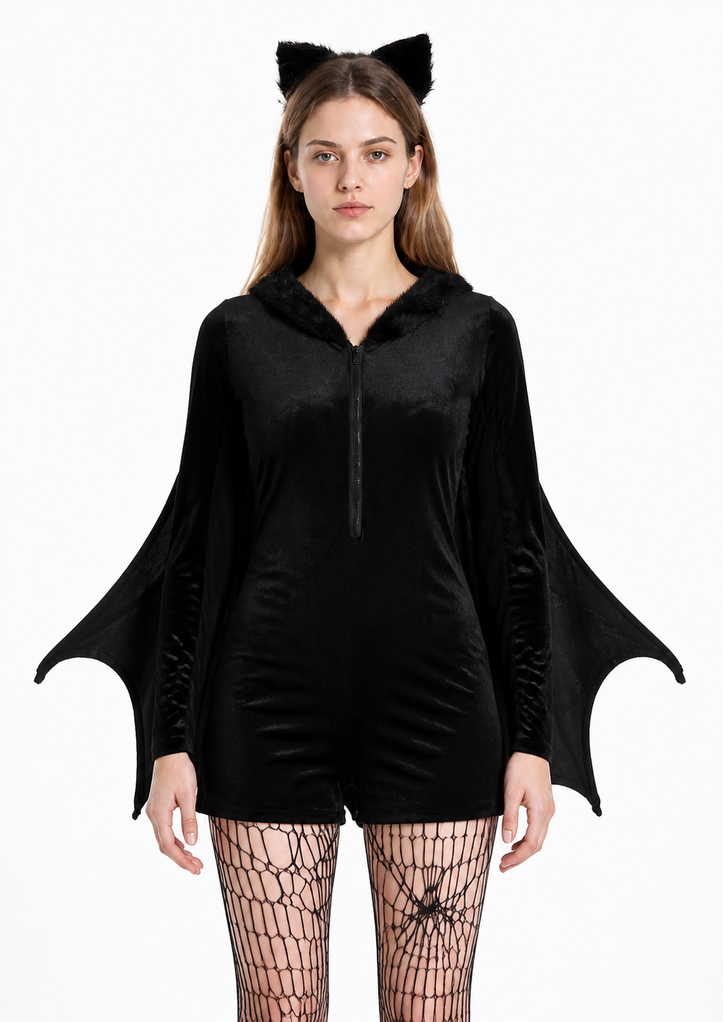 Black Bat Costume with Wings and Hood Costumes detail 3
