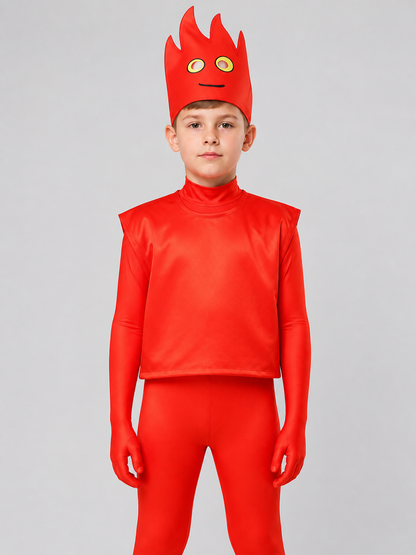 “Fire Hero” Cosplay Costume, Red Jumpsuit product detail 3