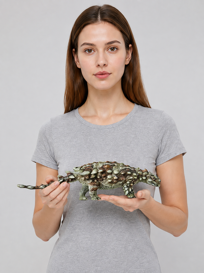 Armored Dinosaur Figurine with Plates and Spikes product detail 2