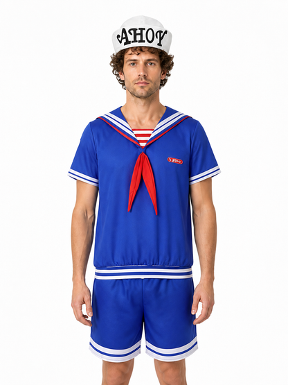Sailor Costume: Shirt, Shorts, and Cap Costume Headwear detail 2
