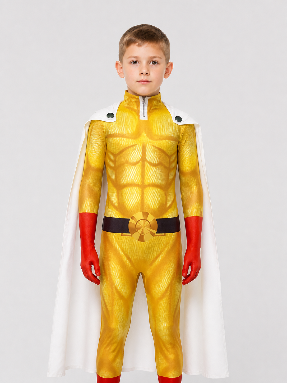 Saitama Costume from One-Punch Man for Cosplay with Cape Costume Capes detail 3