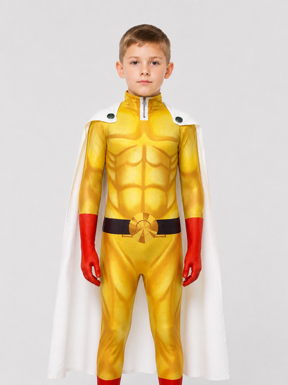 Saitama Costume from One-Punch Man for Cosplay with Cape Costume Capes detail 3