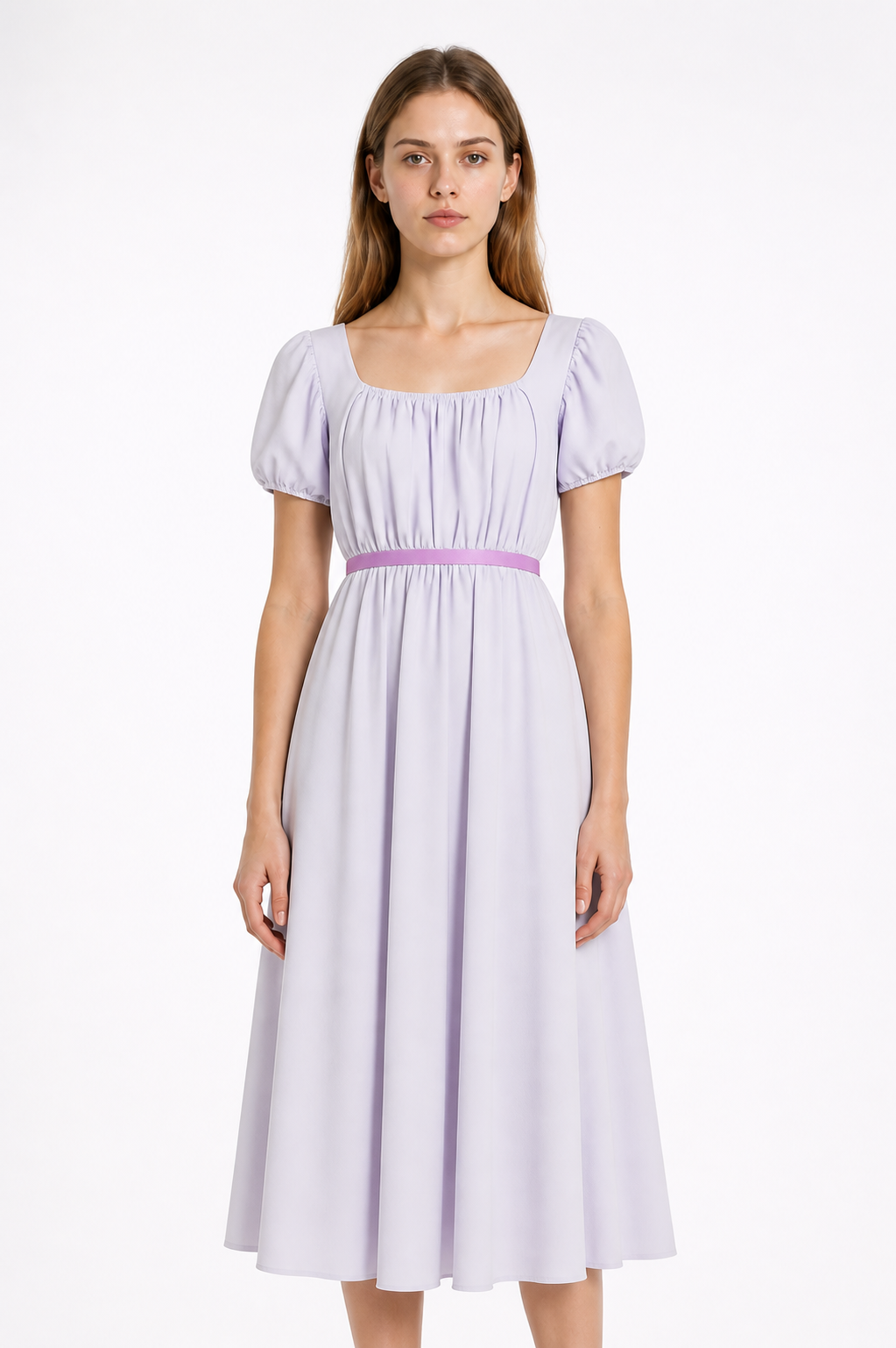 Vintage Dress with a High Waist and Puff Sleeves Costume Dresses detail 3