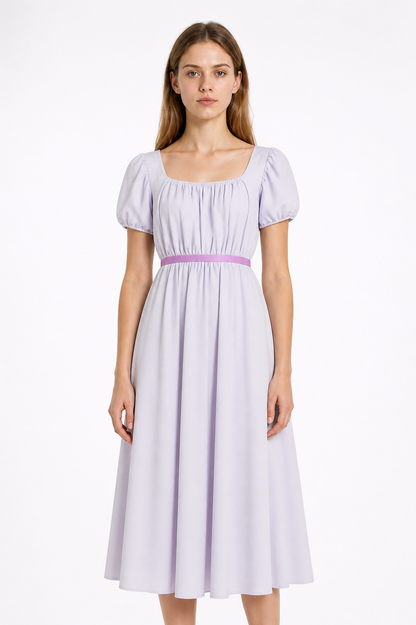 Vintage Dress with a High Waist and Puff Sleeves Costume Dresses detail 3