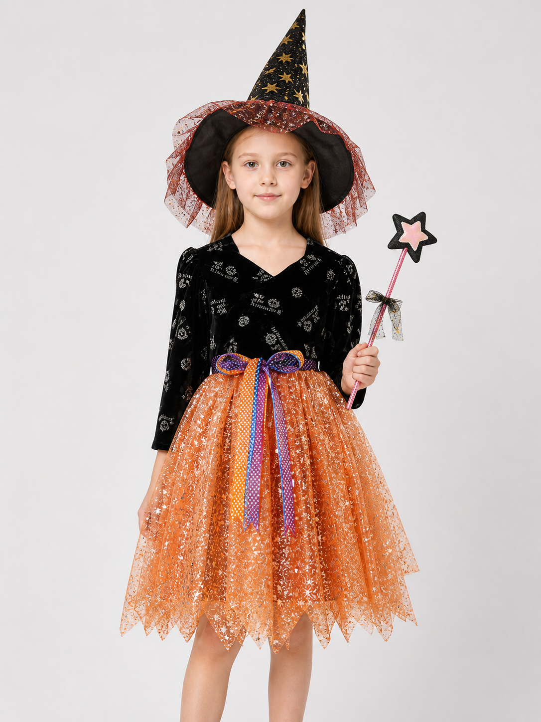 Carnival Costume with Dress, Hat, and Magic Wand Costume Dresses detail 3