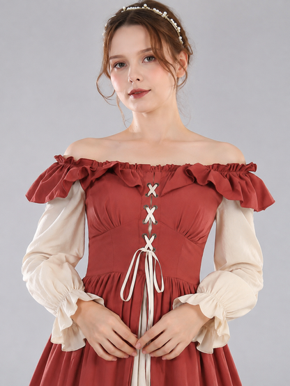 Long Renaissance-Style Dress with a Full Skirt Costume Dresses detail 2