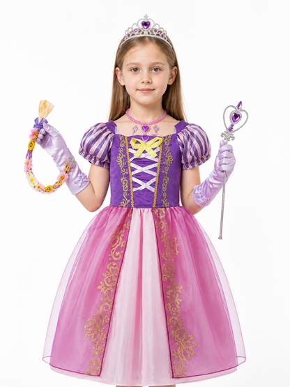Princess Costume with Full Skirt and Crown Costume Headwear detail 3