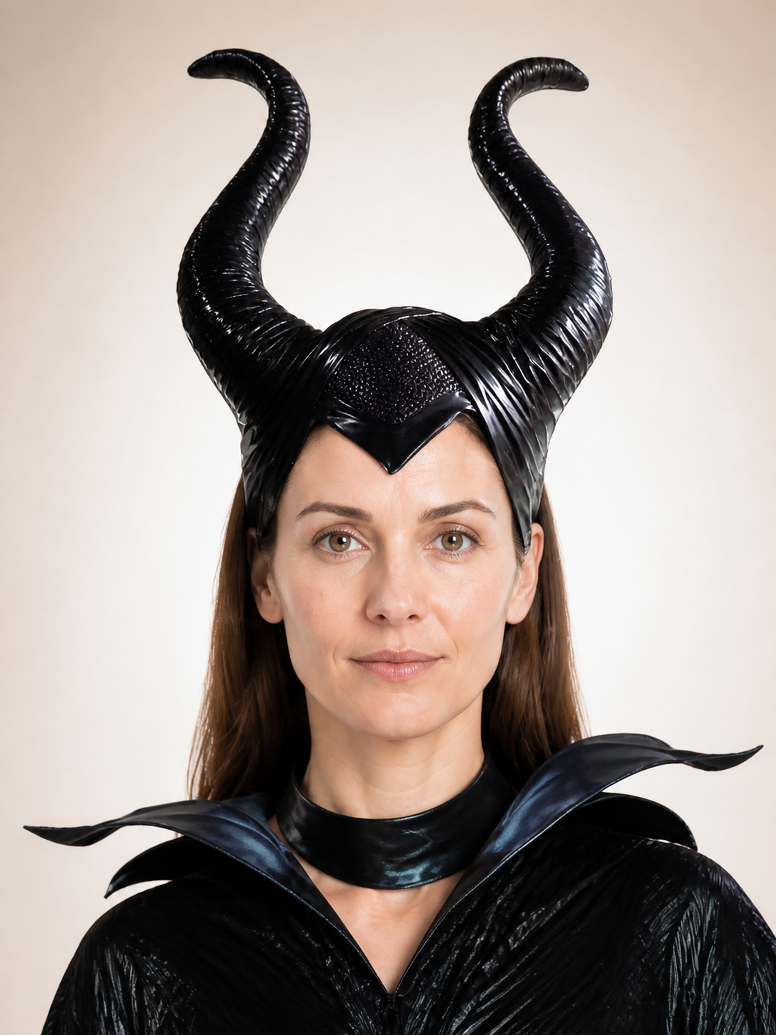 Halloween Costume Headpiece with Black Horns Costume Headwear detail 2
