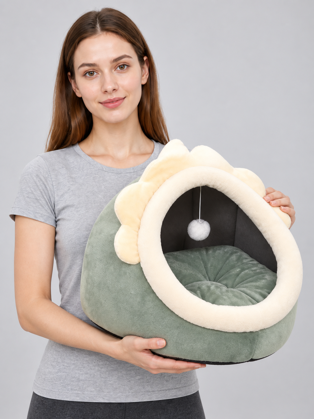 Pet House Bed with Hanging Ball product detail 2