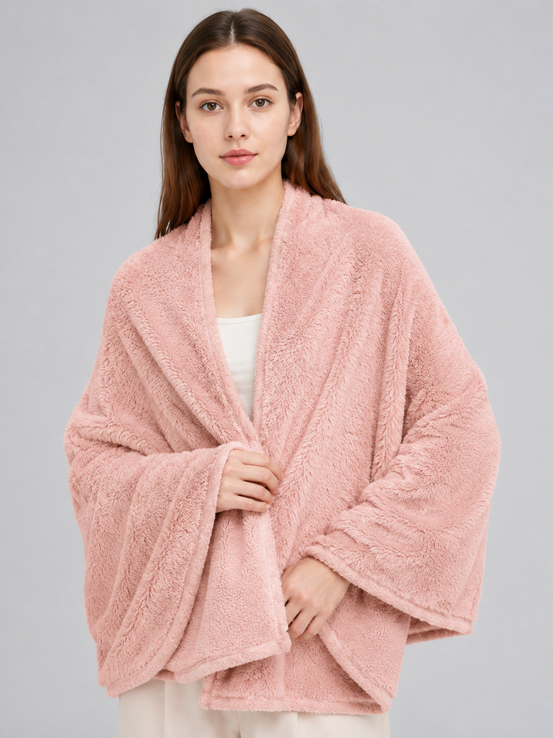 Reversible Pet Blanket, Pink Wearable Blankets detail 2