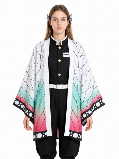 Anime Cosplay Costume with Gradient Cape and Butterfly Costume Capes detail 3