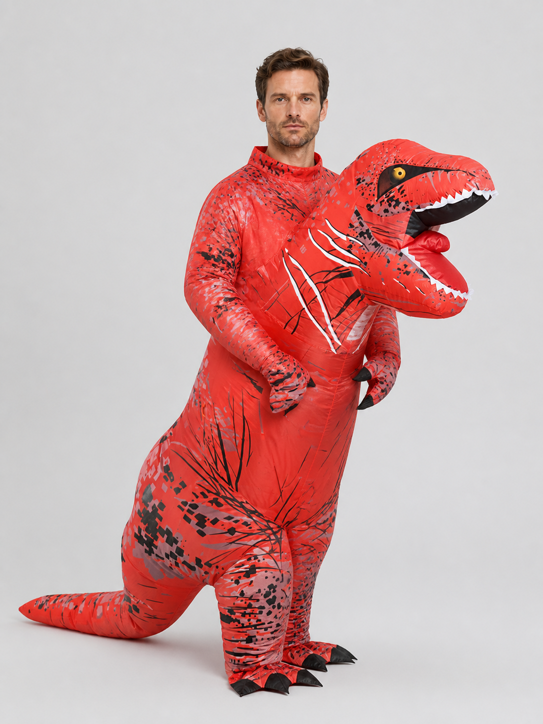Red Inflatable Tyrannosaurus Costume for Halloween Costumes detail 3