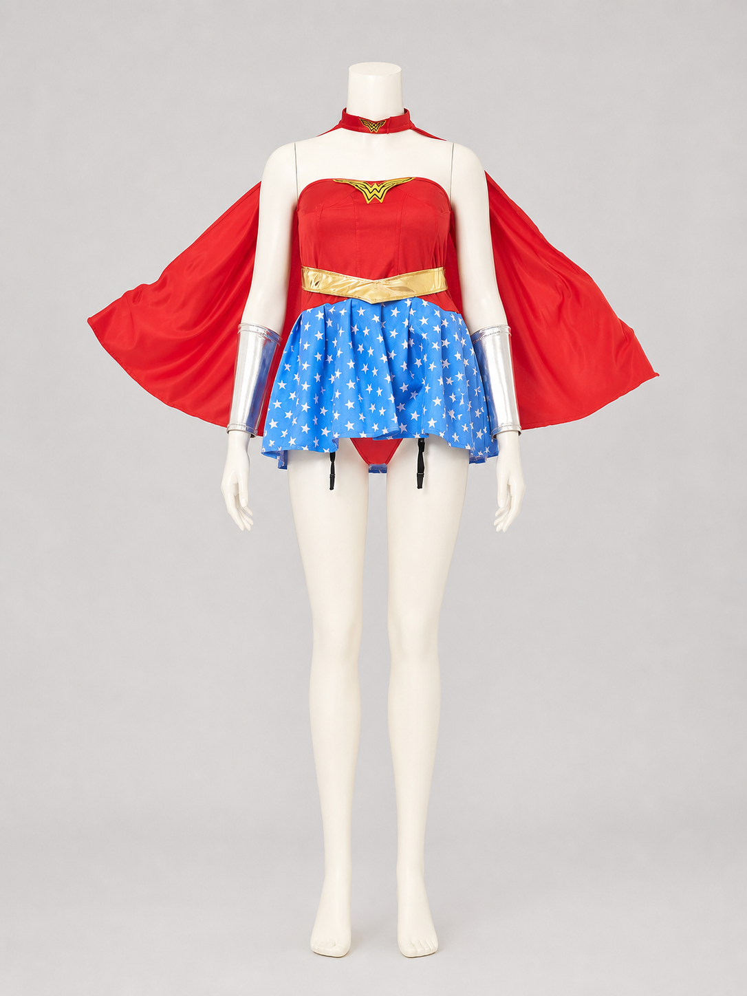 Wonder Woman Cosplay Costume with Red Cape
