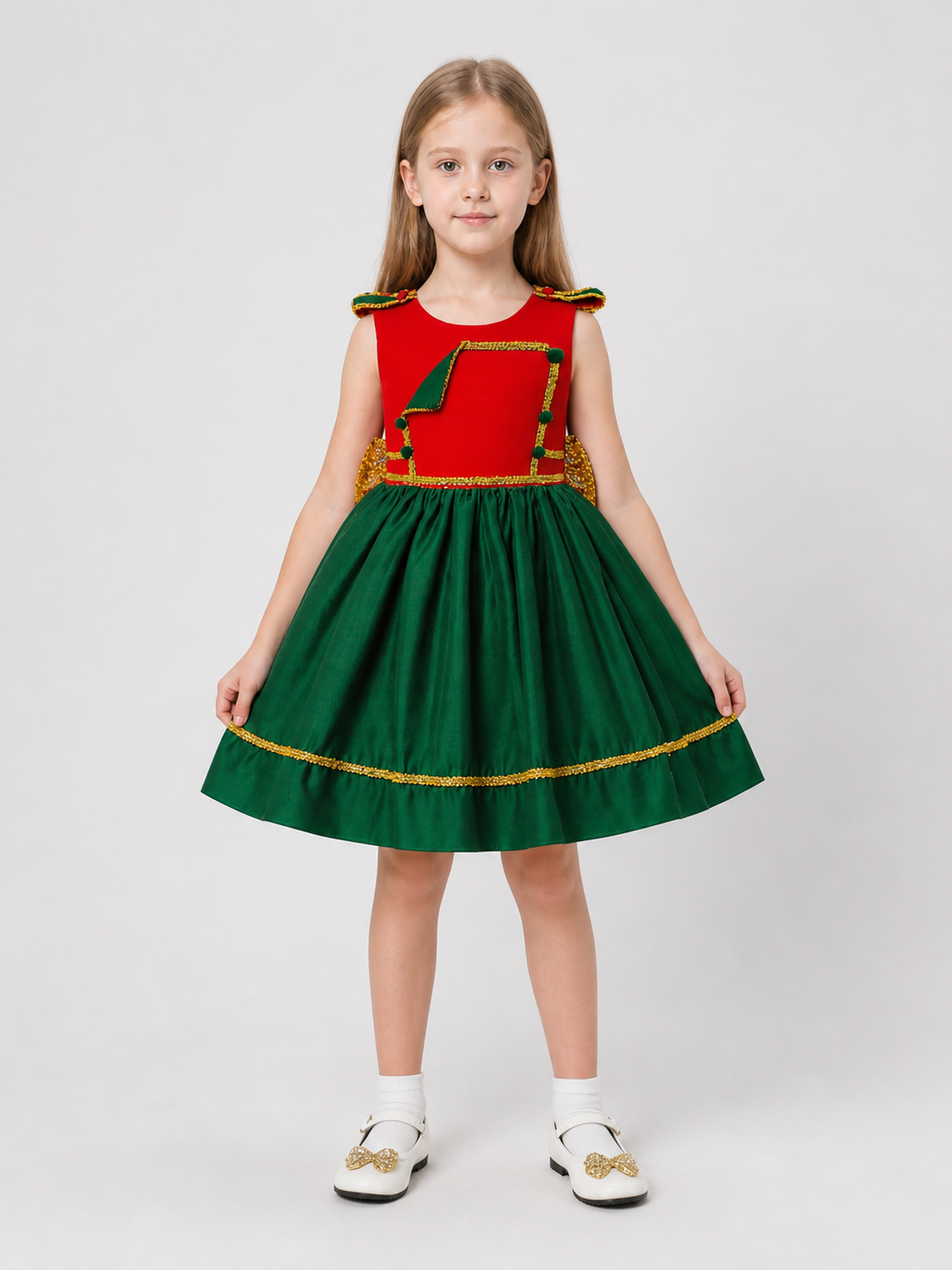 Santa Claus Christmas Dress with Full Skirt Costume Dresses detail 3