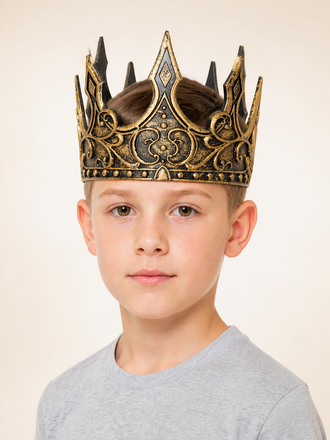 Carnival Headwear, Black and Gold Crown Costume Headwear detail 2