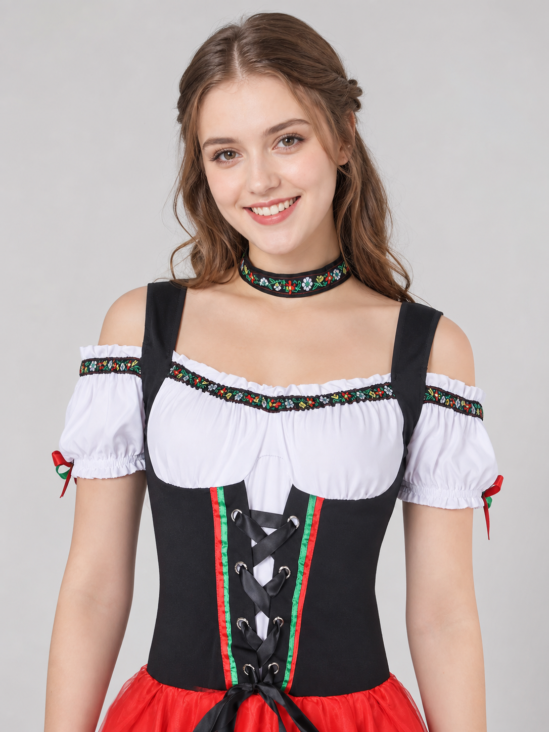 Ethnic Costume with Floral Headpiece