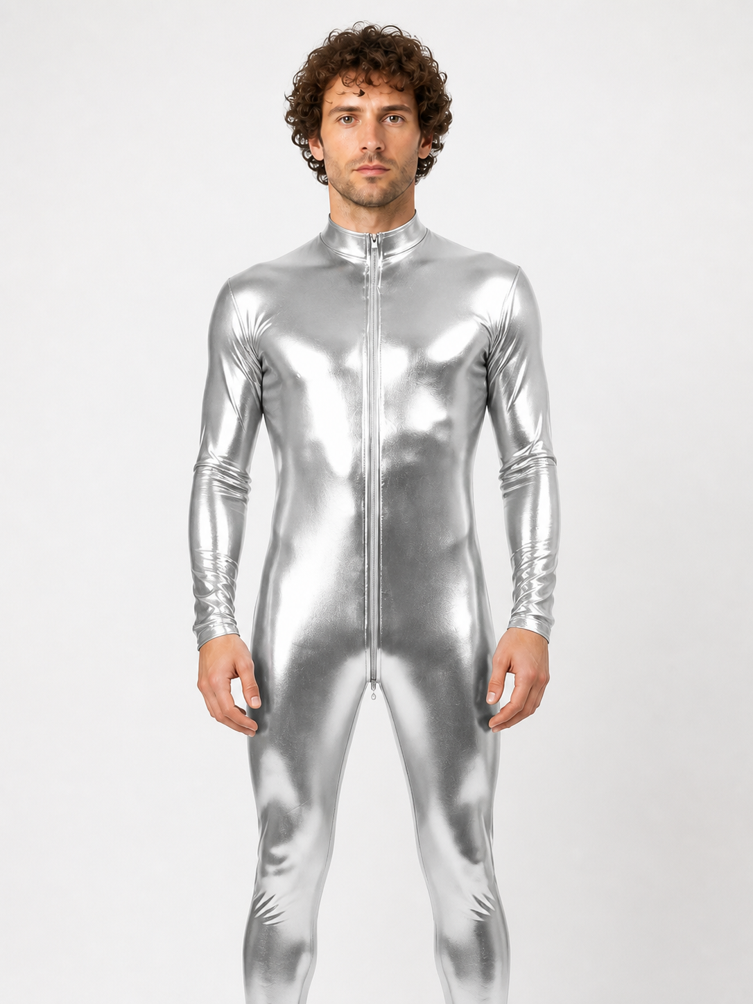Glossy Silver Stage Jumpsuit product detail 3