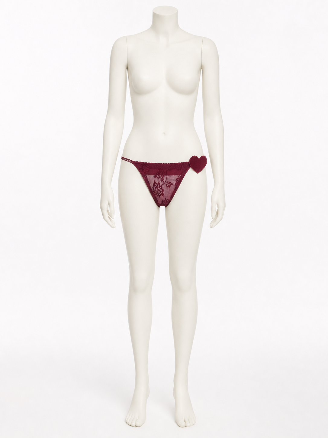 Lace triangle panties, 3-pack (burgundy, nude, purple) product detail 2