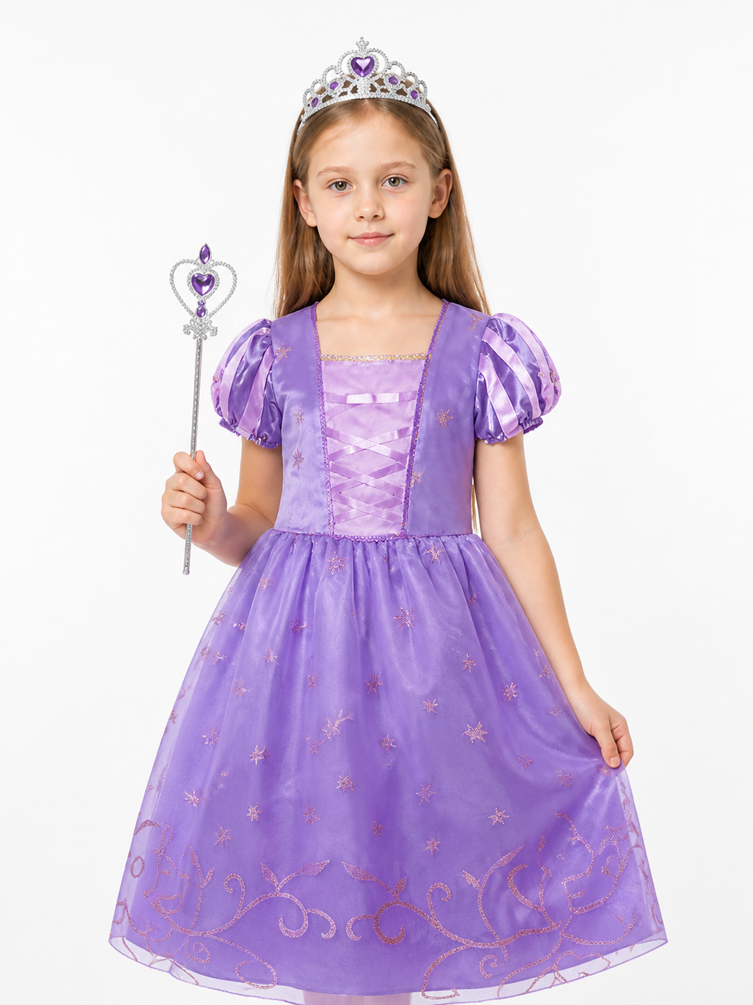 Halloween Princess Dress with Crown and Wand Costume Dresses detail 3