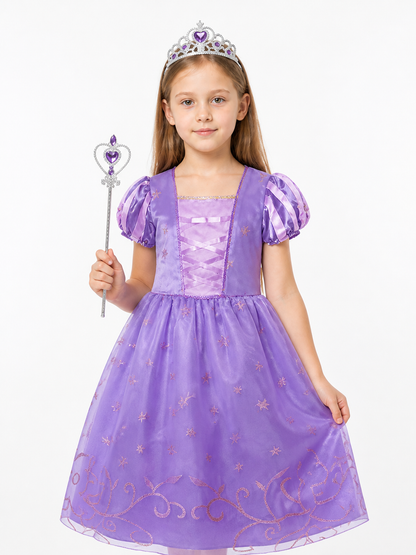 Halloween Princess Dress with Crown and Wand Costume Dresses detail 3