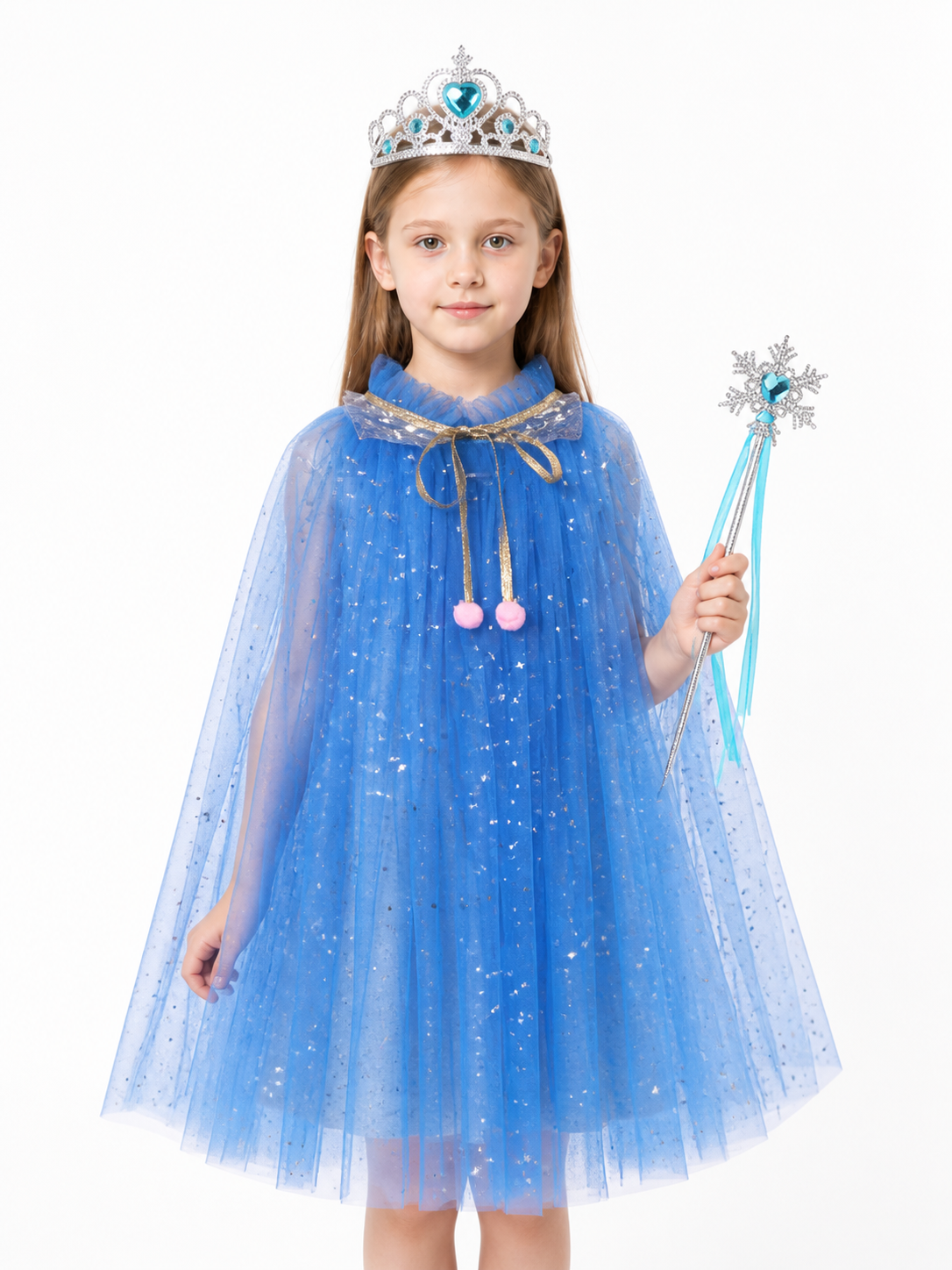 Children's Halloween Cape with Stars and Crown Costume Capes detail 3