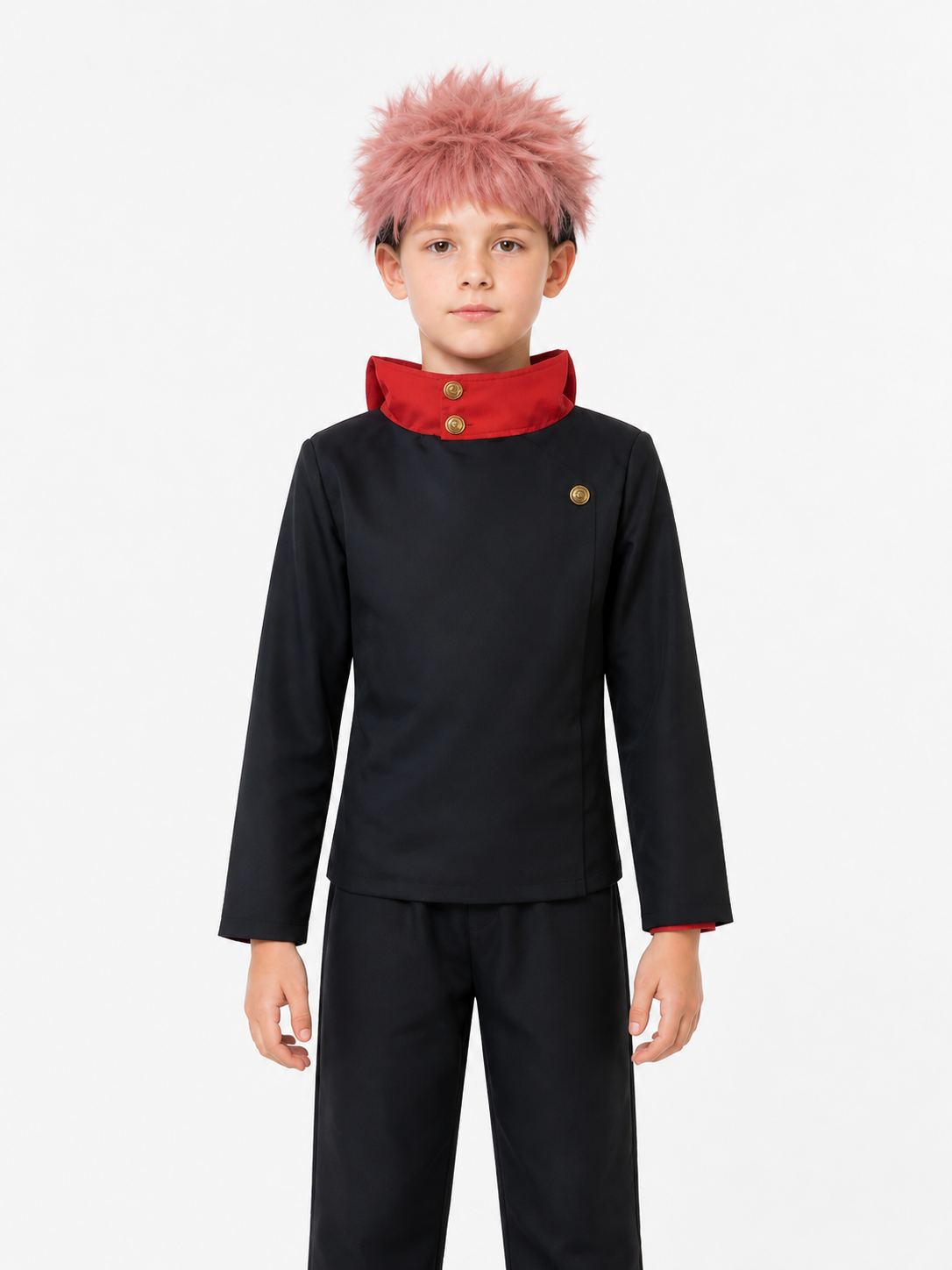 Yuji Itadori Cosplay Costume with Wig and Pants Costume Wigs detail 3