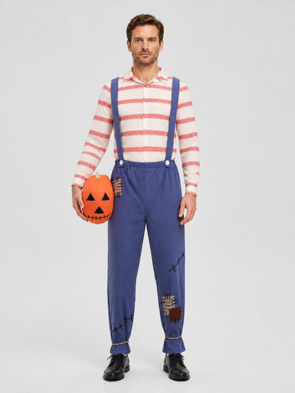 Pumpkin Scarecrow Costume for Children and Adults for Halloween Costumes detail 3