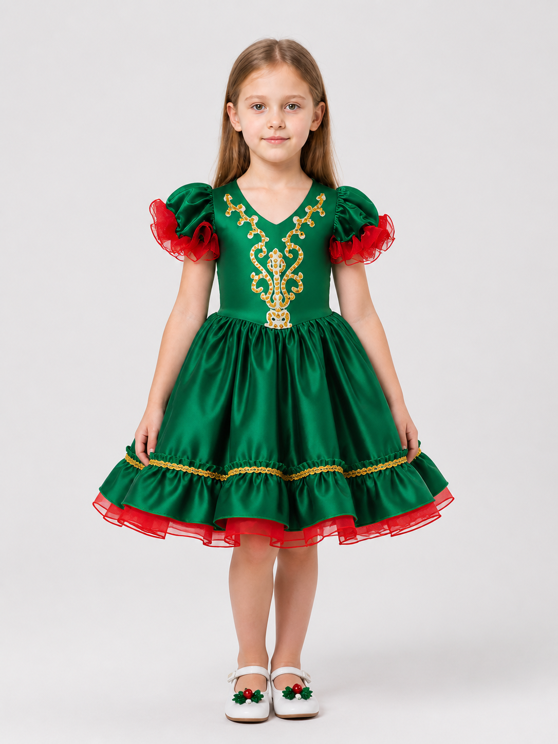 Festive Christmas Dress with a Full Skirt Costume Dresses detail 3
