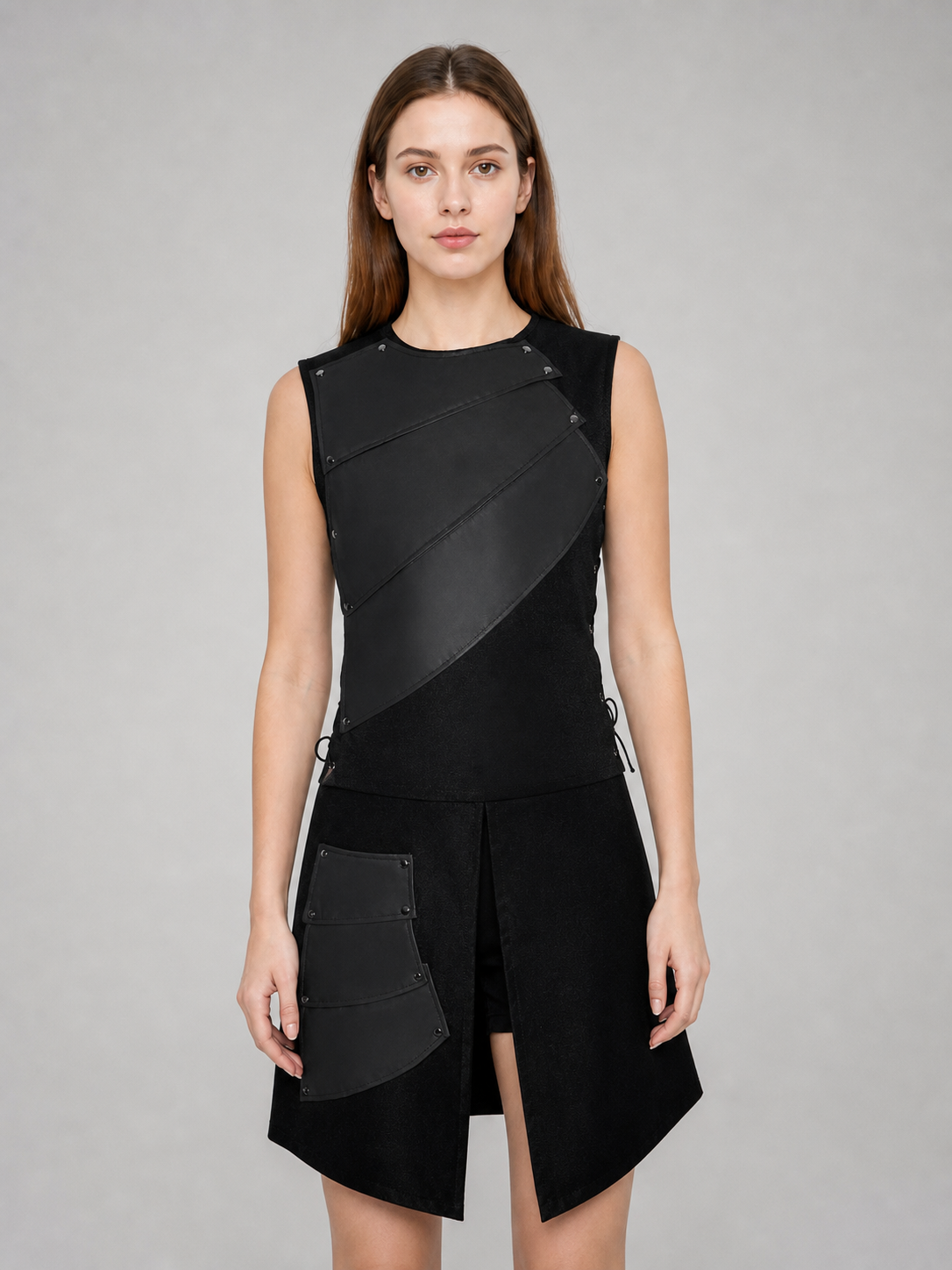 Black Asymmetrical Sleeveless Jumpsuit