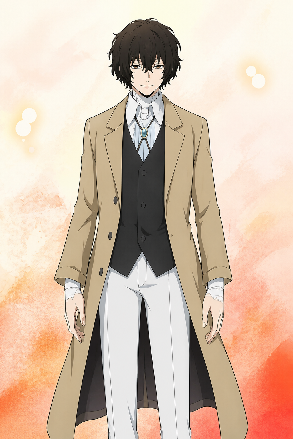 Osamu Dazai Cosplay Costume with Long Coat Costumes detail 3