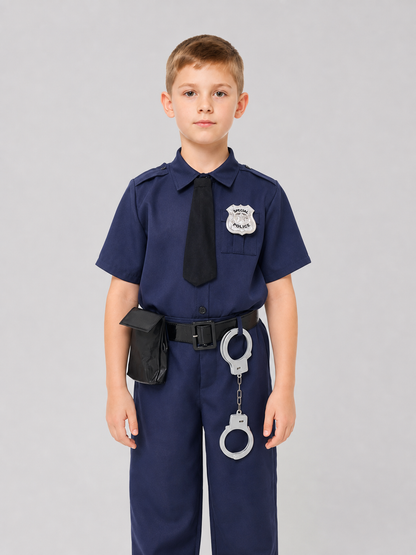 Kids' police costume with accessories