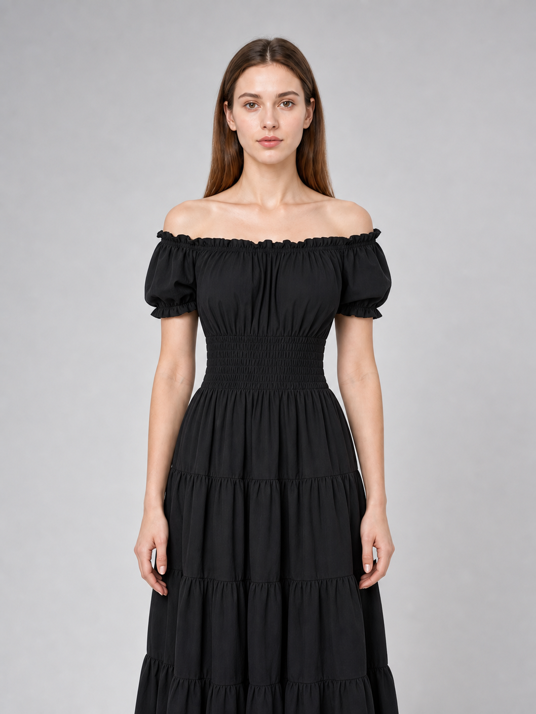 Renaissance-Style Off-the-Shoulder Dress