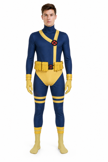 Cyclops X-Men ’97 Cosplay Jumpsuit, 6 Pieces product detail 3