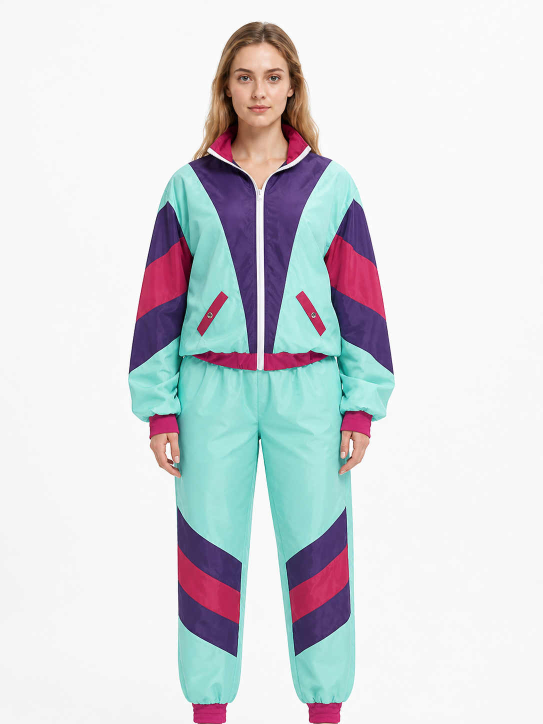 Retro Tracksuit with Purple and Pink Inserts product detail 2