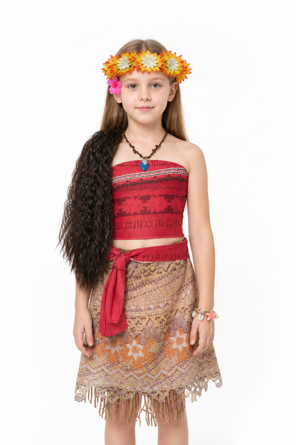 Moana Costume with Skirt and Fringe for Parties Costumes detail 3