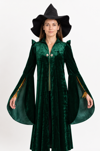 Wizard Costume with Robe and Hat for Halloween Costume Headwear detail 3