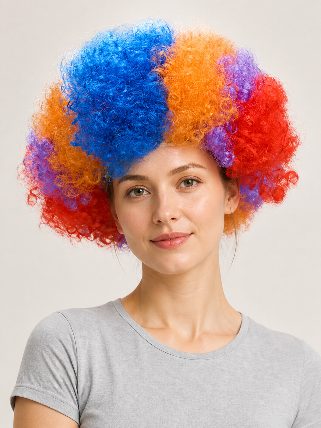 Multicolor Curly Voluminous Carnival Wig Costume Wigs detail 2