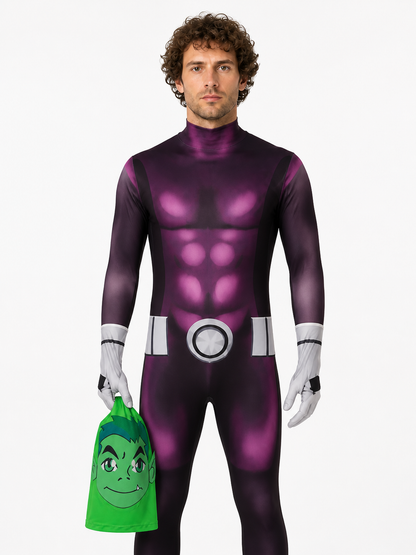 Teen Titans Cosplay Costume with Mask and Muscle Definition Costume Masks detail 3