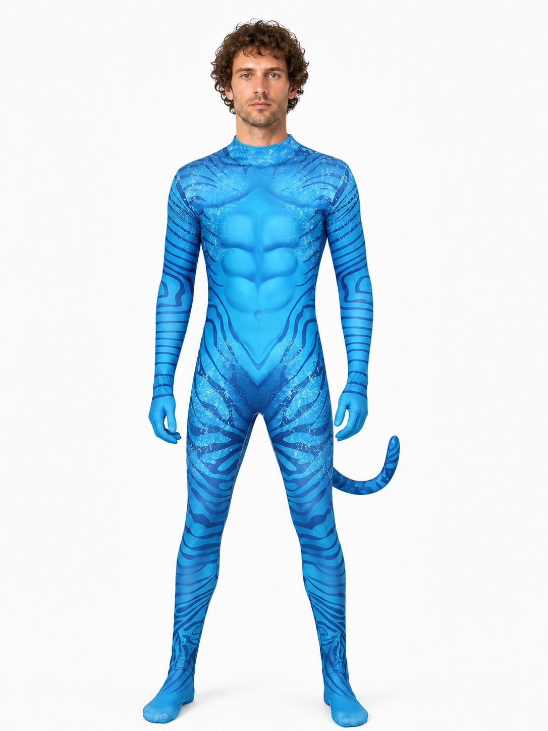 Avatar Cosplay Jumpsuit with Tail Costumes detail 3