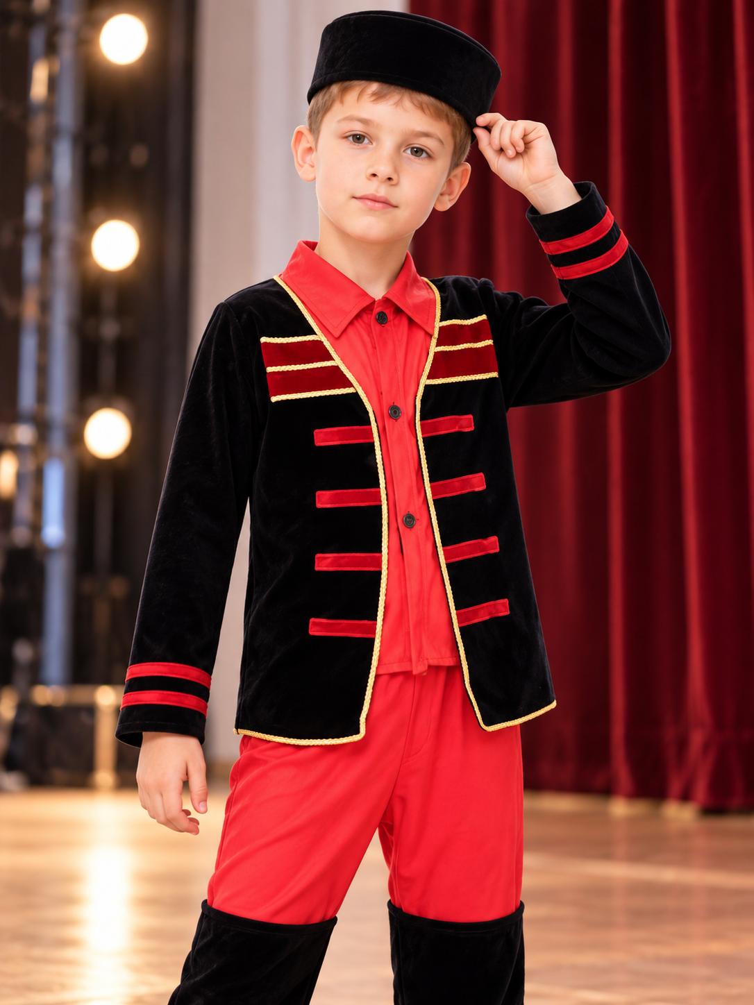 Stage Costume with Red and Gold Trim Costumes detail 2