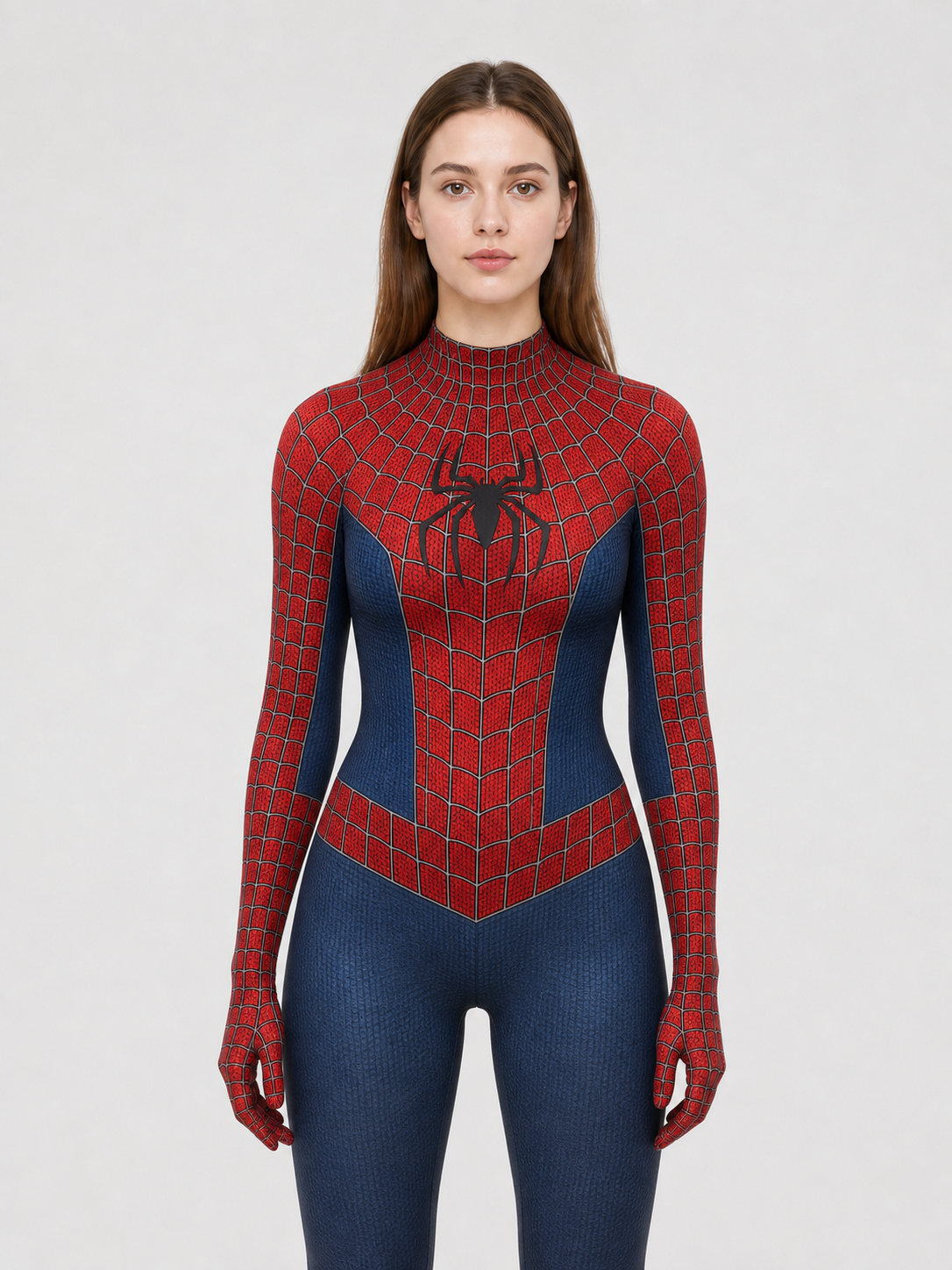Spider-Man Jumpsuit with Mask and Web Pattern