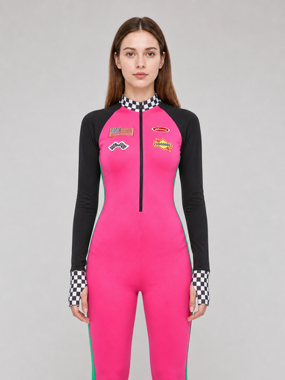 Professional Racing-Style Jumpsuit with Emblem