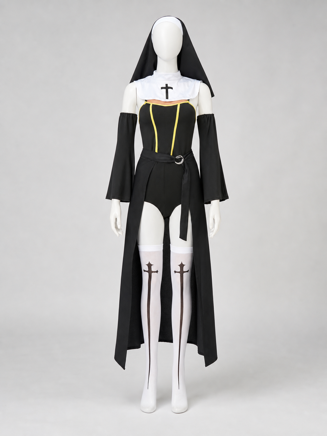 Hooded Cosplay Costume with Cross