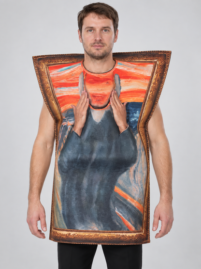 Sleeveless Carnival Tunic Costume with Painting Print