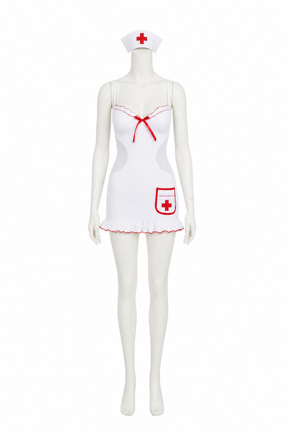 White Medical Costume with Red Trim Costumes detail 3