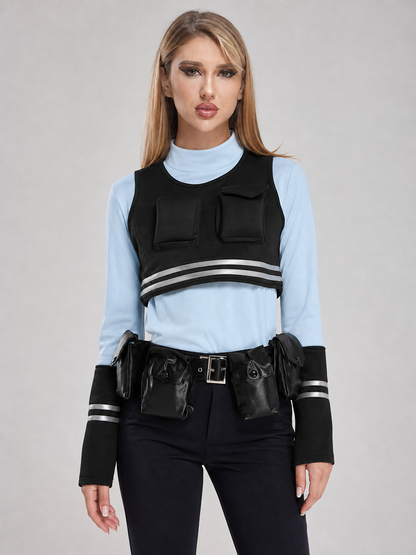 Tactical-Style Police Costume with Bunny Ears Costumes detail 2