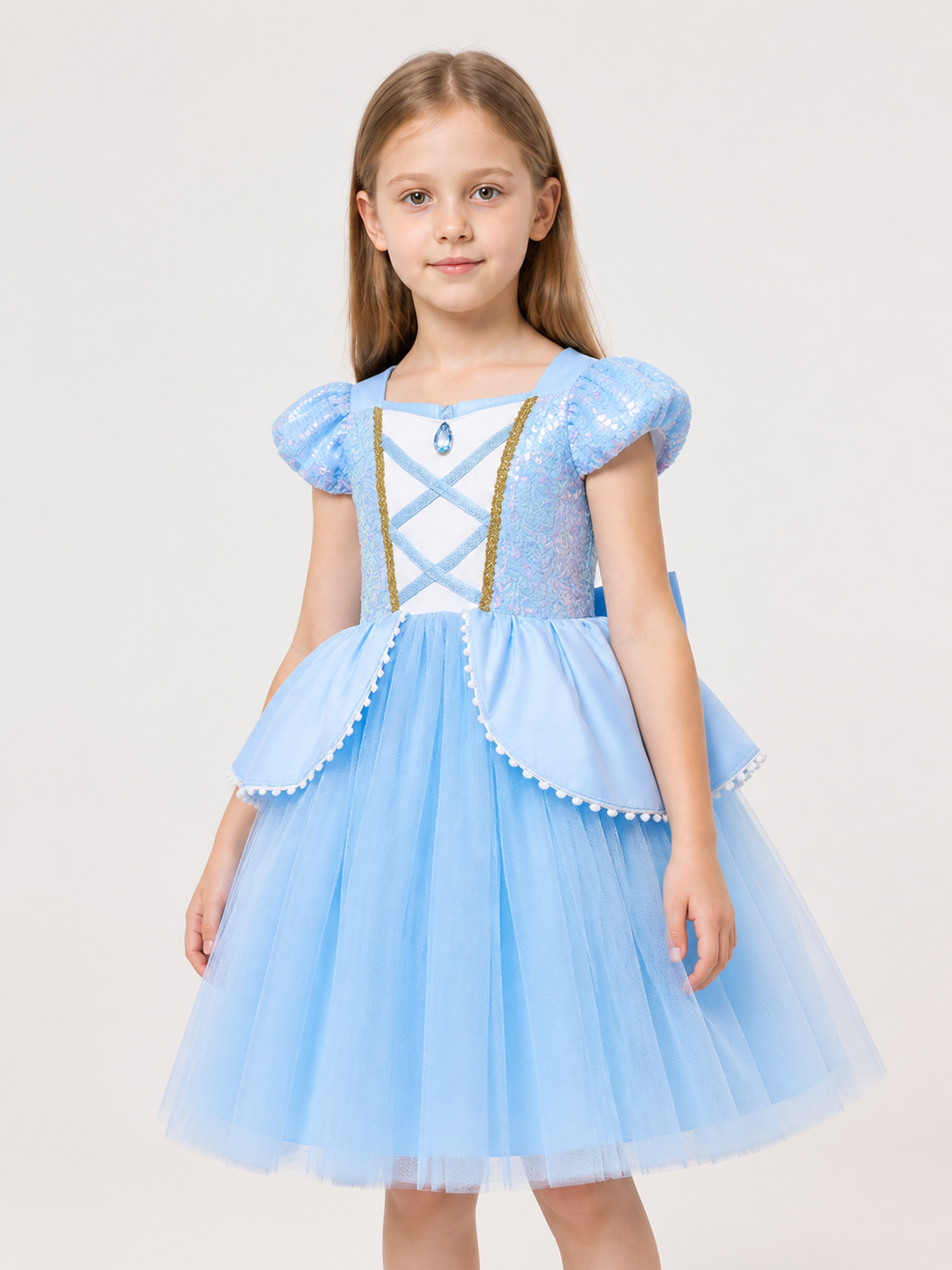Blue Princess Carnival Costume for Halloween Costumes detail 2